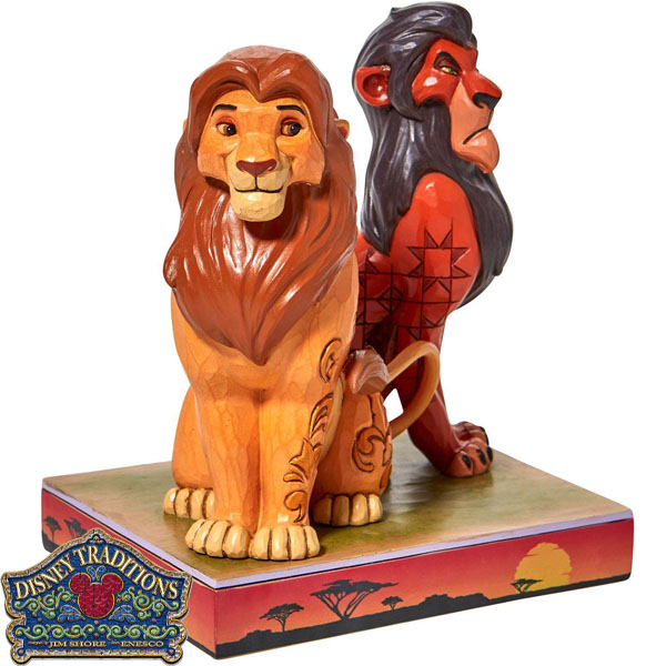 Disney Traditions The Lion King Simba and Scar Proud and Petulant Statue